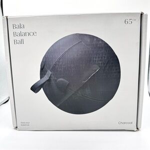 NWT Bala Balance Ball in Charcoal Grey, Exercise Yoga Ball , PVC with cover